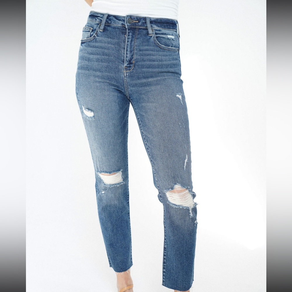 Carly Jean Los Angeles Blue Straight Leg Jeans